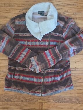 RALPH LAUREN JEANS ZIP UP CROPPED MOTO JACKET SIZE, SZ.LARGE